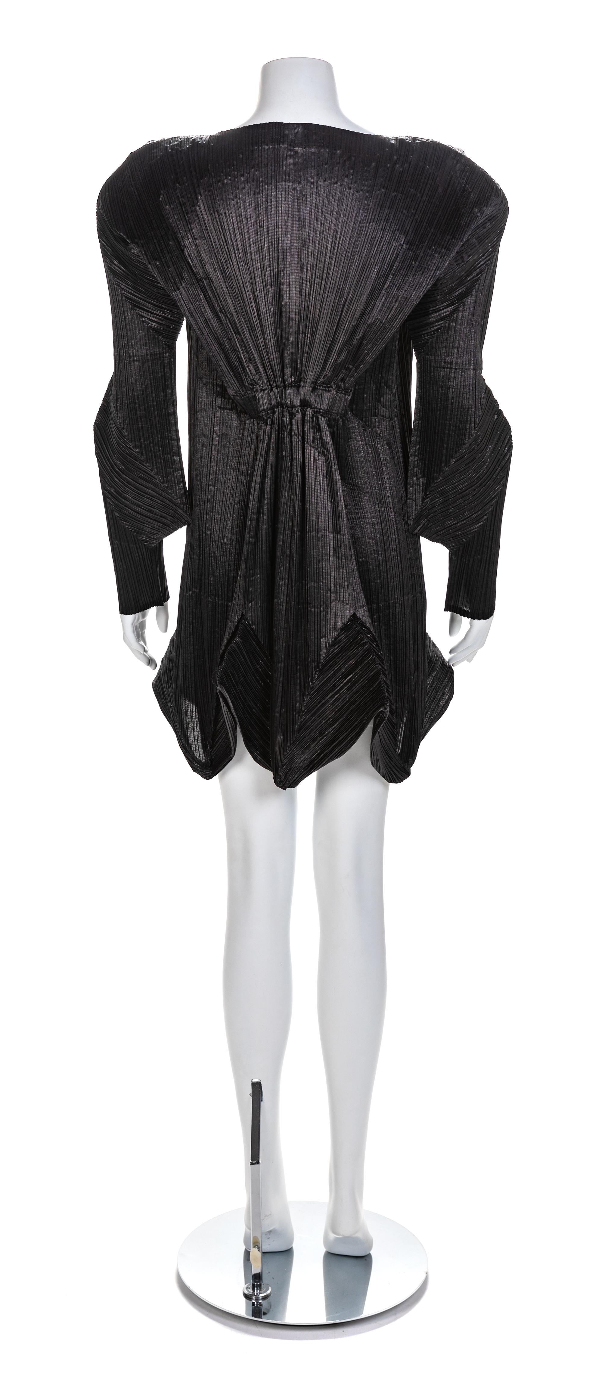 Issey Miyake Black Pleated Dress, 1990s