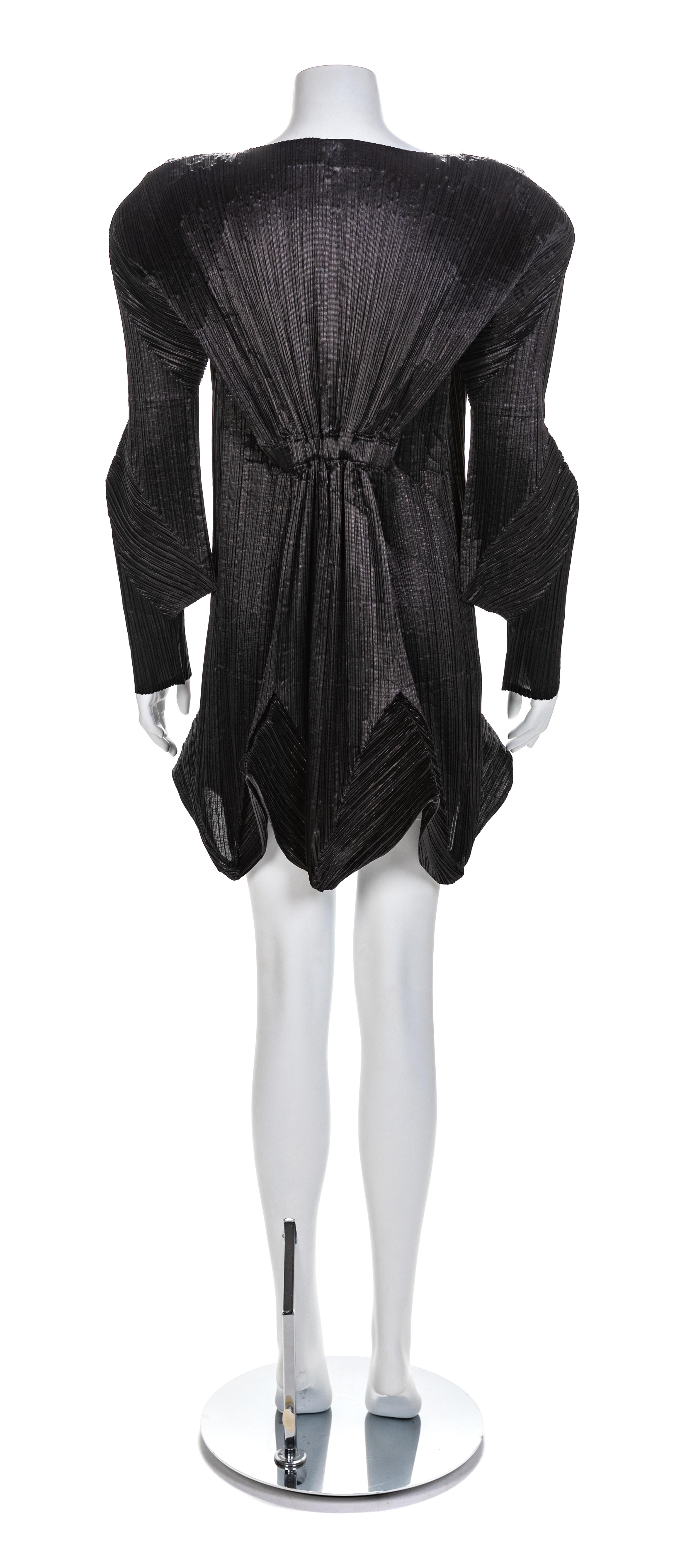 Issey Miyake Black Pleated Dress, 1990s