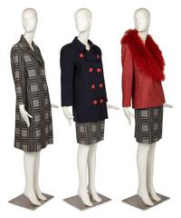 Bill Blass Skirt Suit, Coat and One Valentino Jacket, 1990s