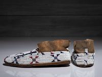 Cheyenne Beaded Hide Moccasins
