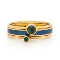 Wendy Ramshaw, Ring Set of Three Yellow Gold Stacking Rings