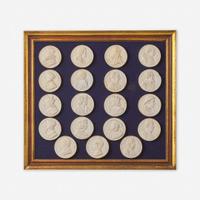 A Group of Six Framed Sets of Italian Plaster Intaglio Impressions 19th century