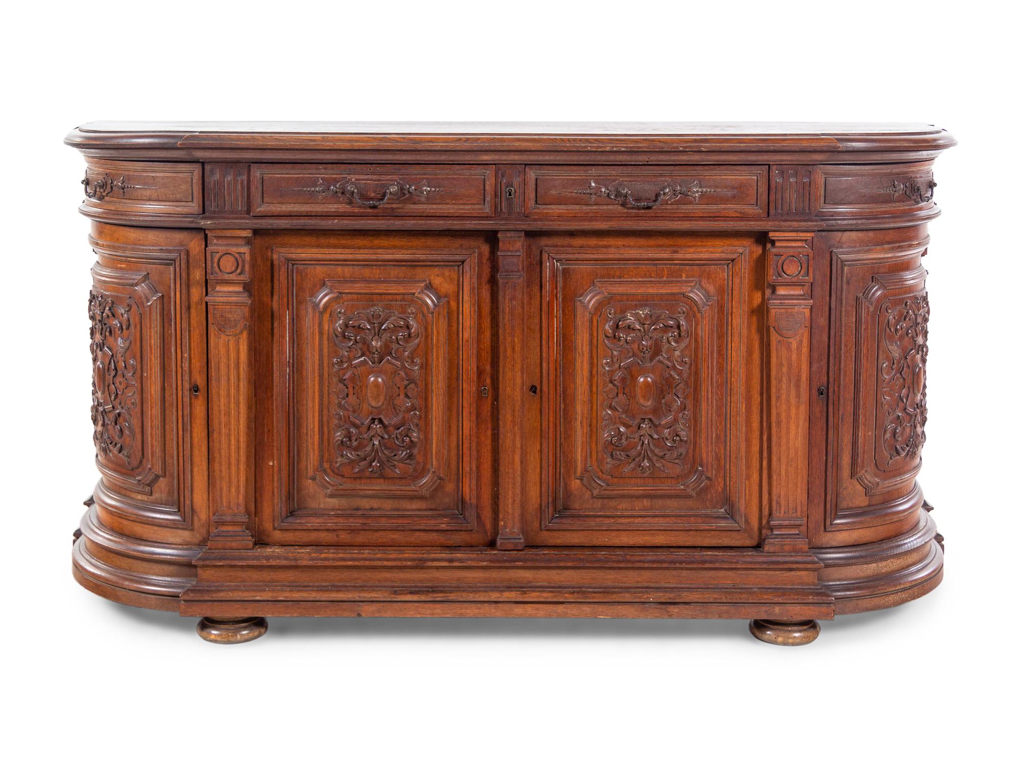 A Renaissance Revival Carved Oak Buffet