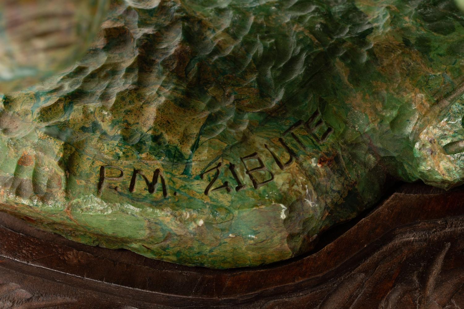 A Carved Verdite Model of a Rhinoceros