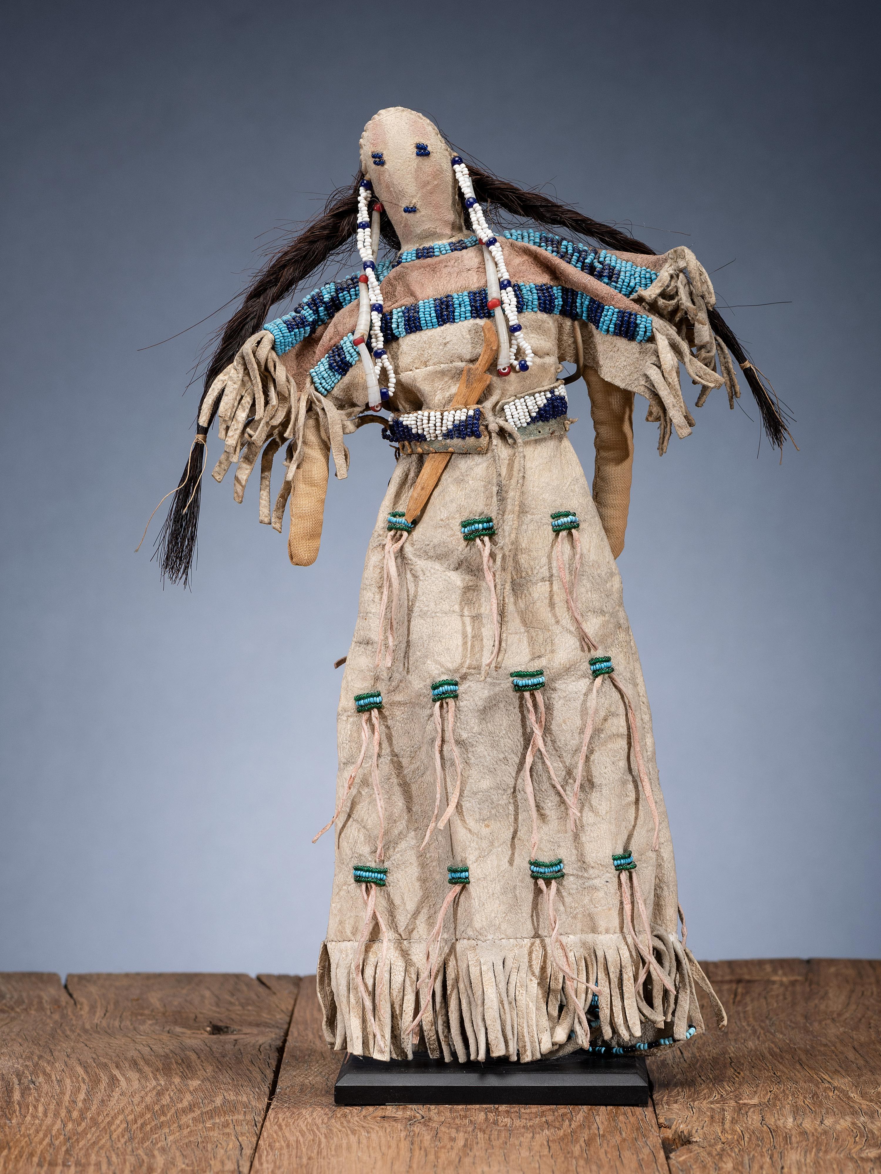 Sioux Beaded Hide Doll