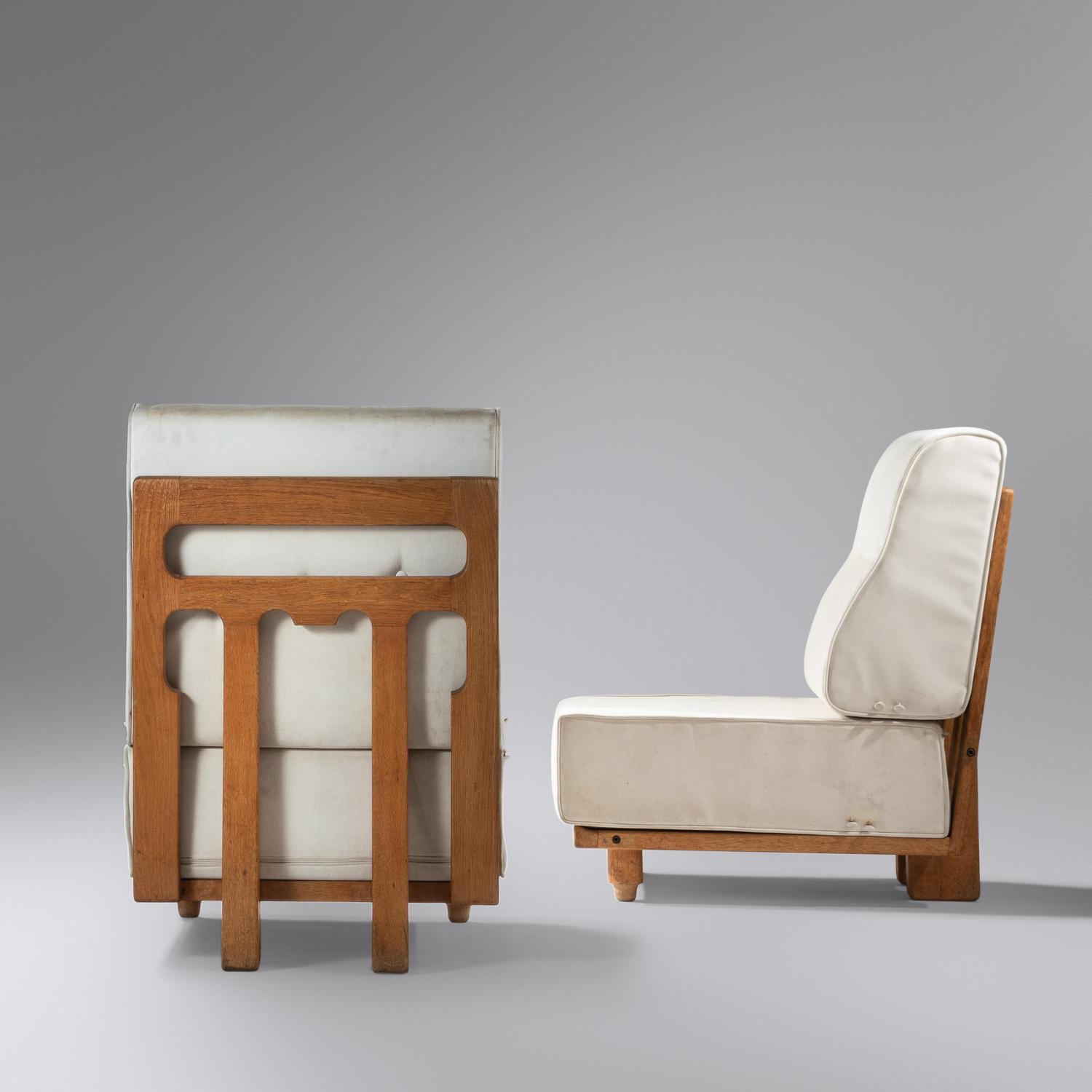 Pair of 'Elmyre' Lounge Chairs, c. 1960 Votre Maison, France
