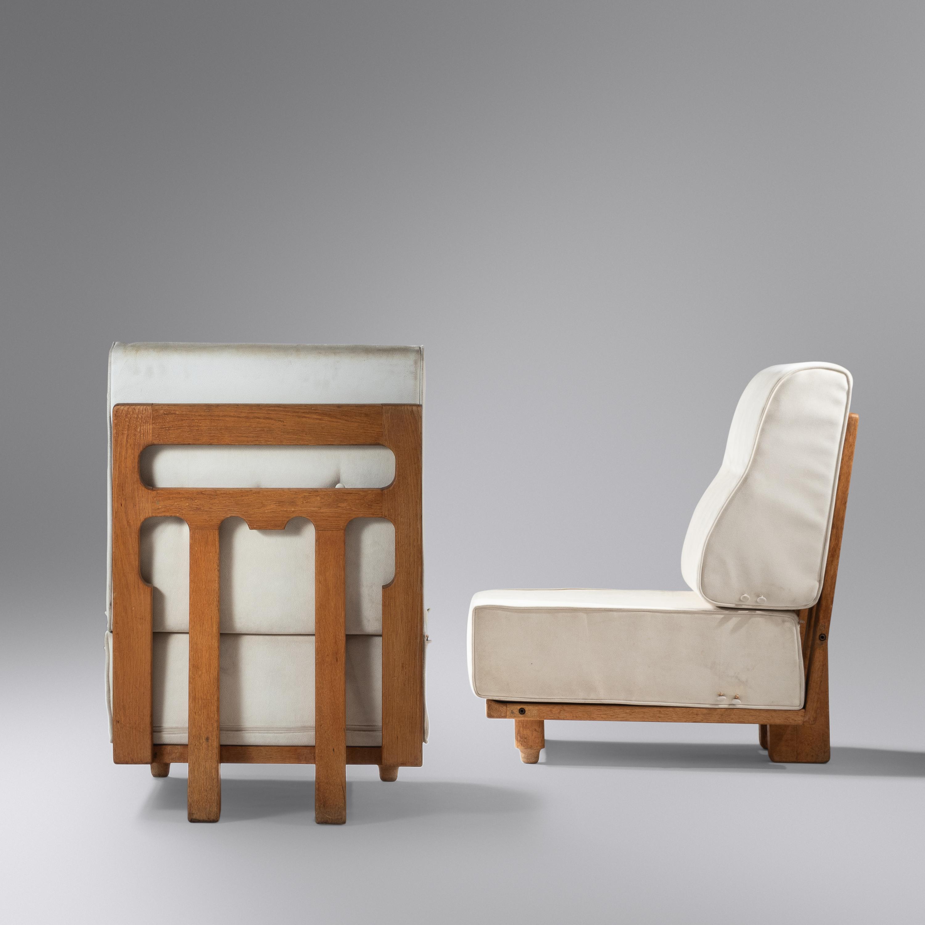 Pair of 'Elmyre' Lounge Chairs, c. 1960 Votre Maison, France