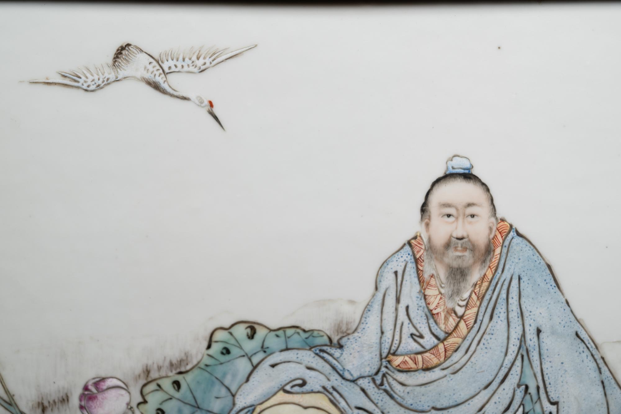 Two Chinese Famille Rose Porcelain Plaques