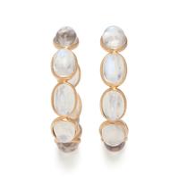MOONSTONE HOOP EARRINGS