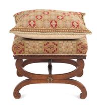 A Regency Style Stool and Pillow