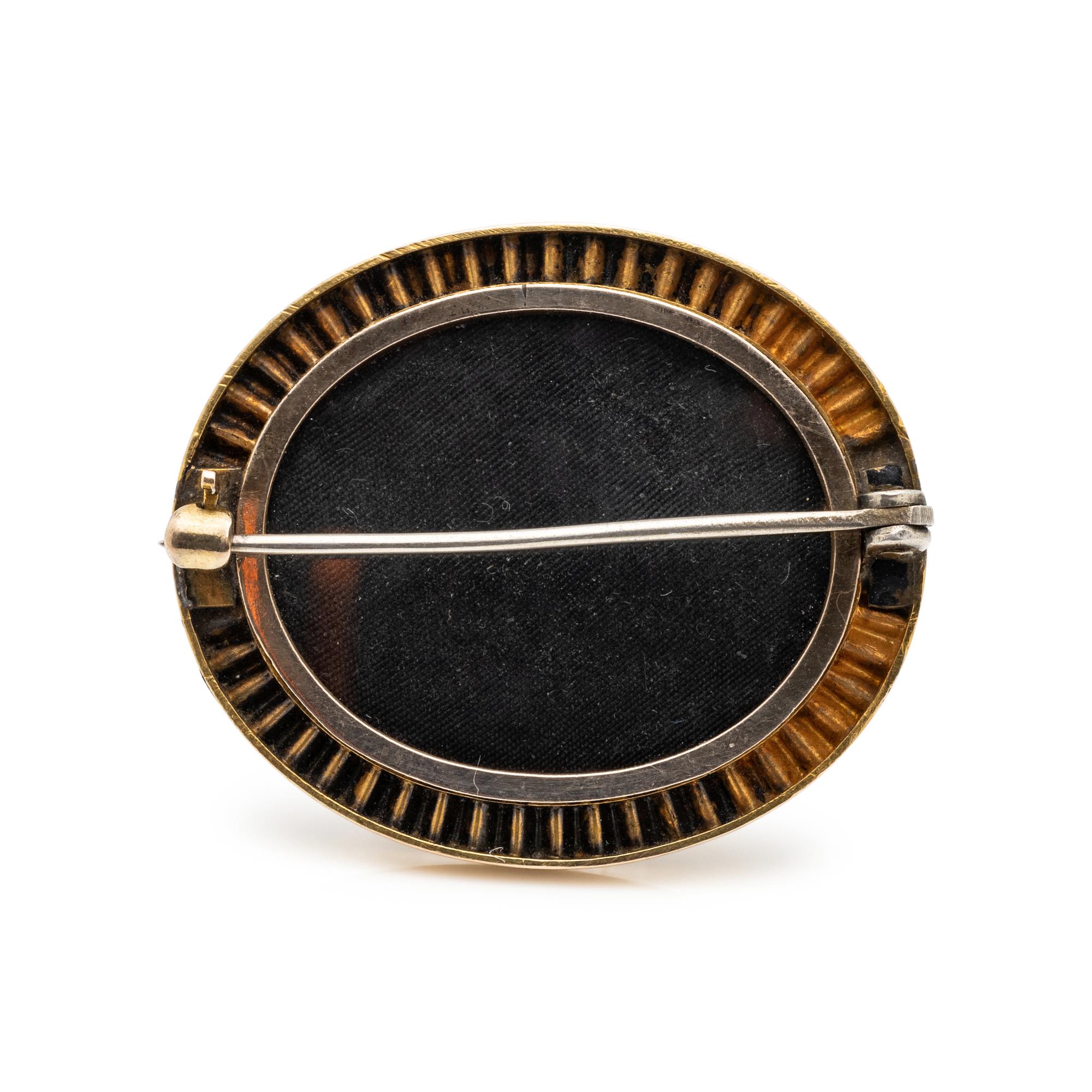 VICTORIAN, YELLOW GOLD AND DIAMOND BROOCH