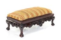 An Irish George III Mahogany Bench Height 20 x width 48 x depth 24 inches. — 19TH CENTURY