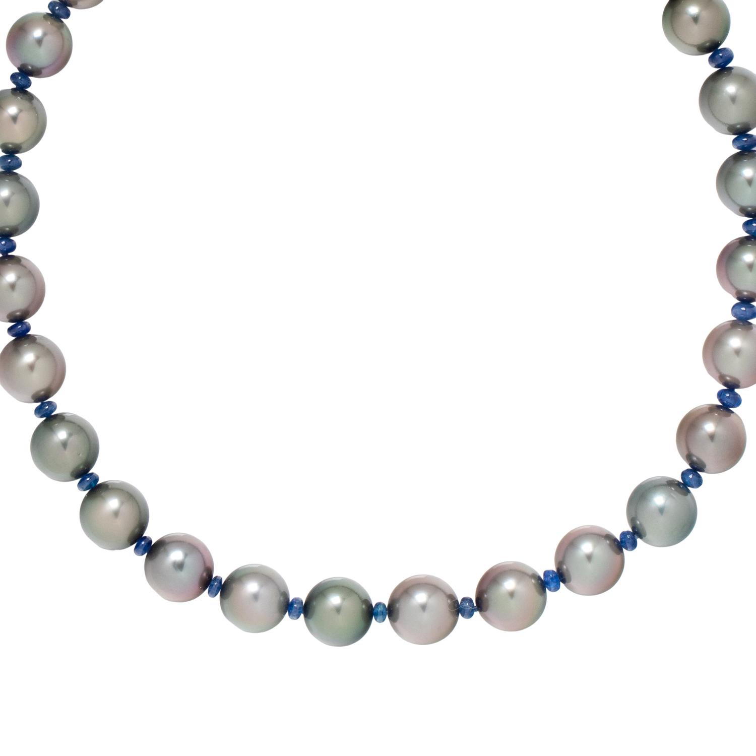 DAVID YURMAN, TAHITIAN CULTURED PEARL AND SAPPHIRE NECKLACE