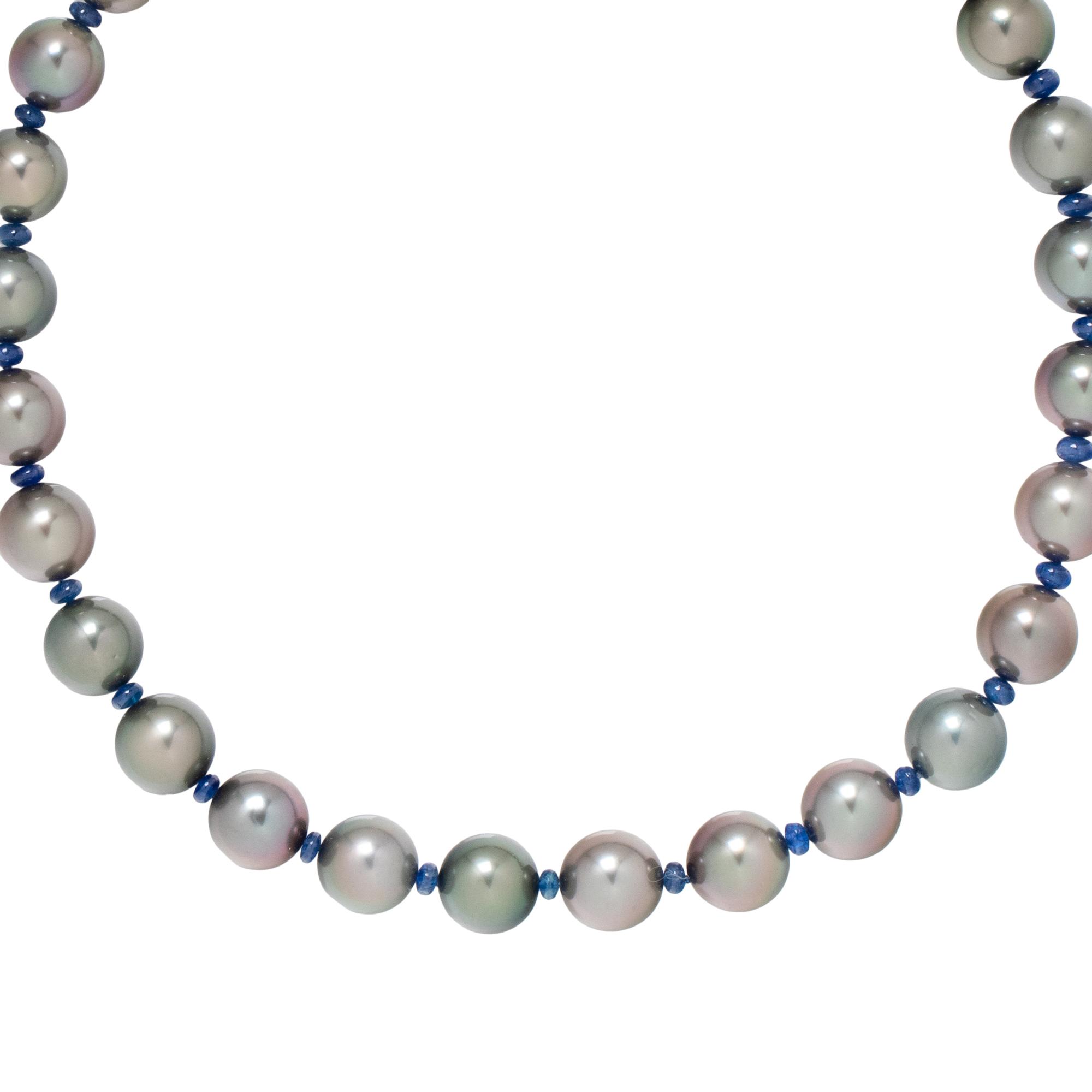 DAVID YURMAN, TAHITIAN CULTURED PEARL AND SAPPHIRE NECKLACE