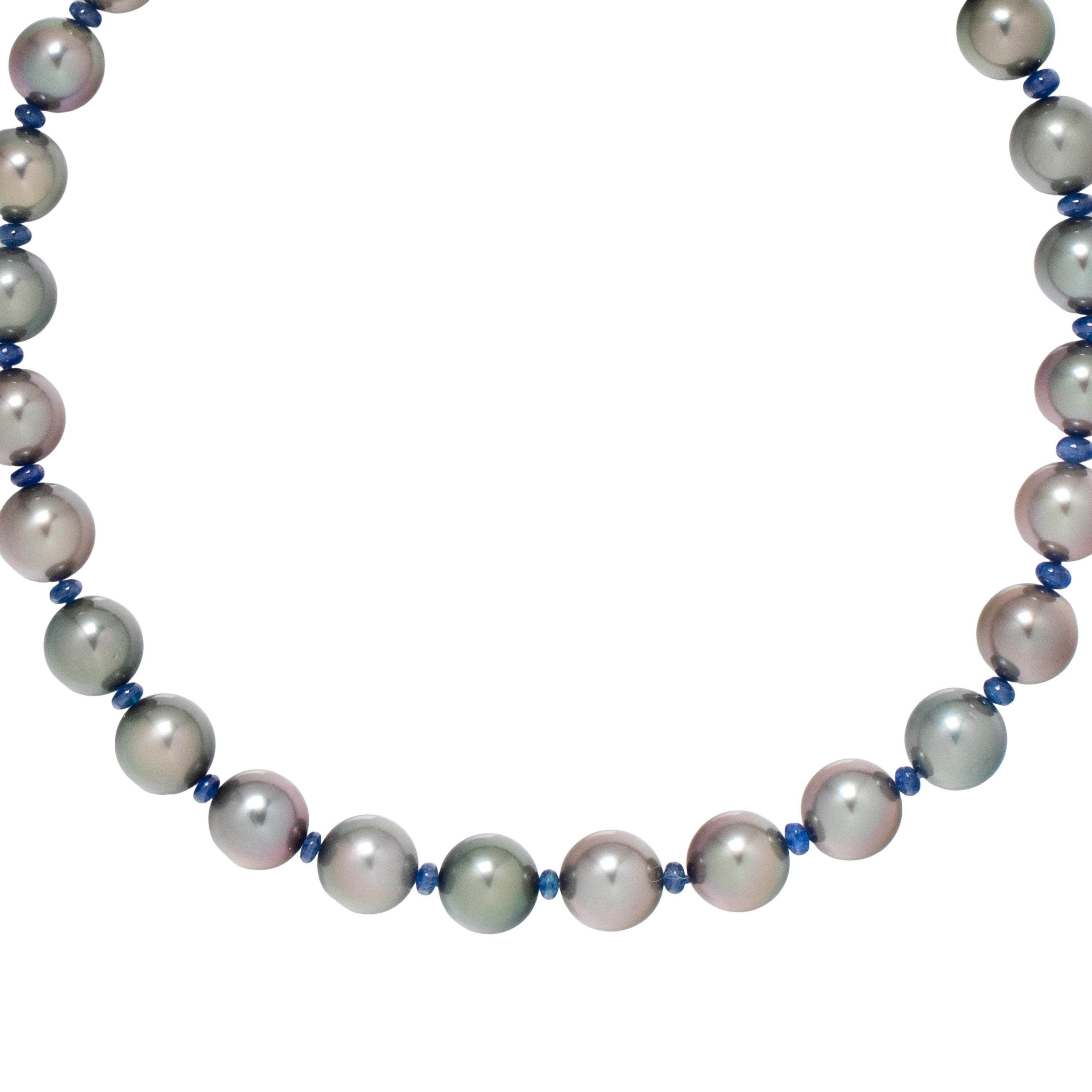 DAVID YURMAN, TAHITIAN CULTURED PEARL AND SAPPHIRE NECKLACE