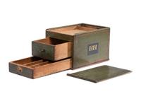 A Paint Decorated Pine Sewing Box