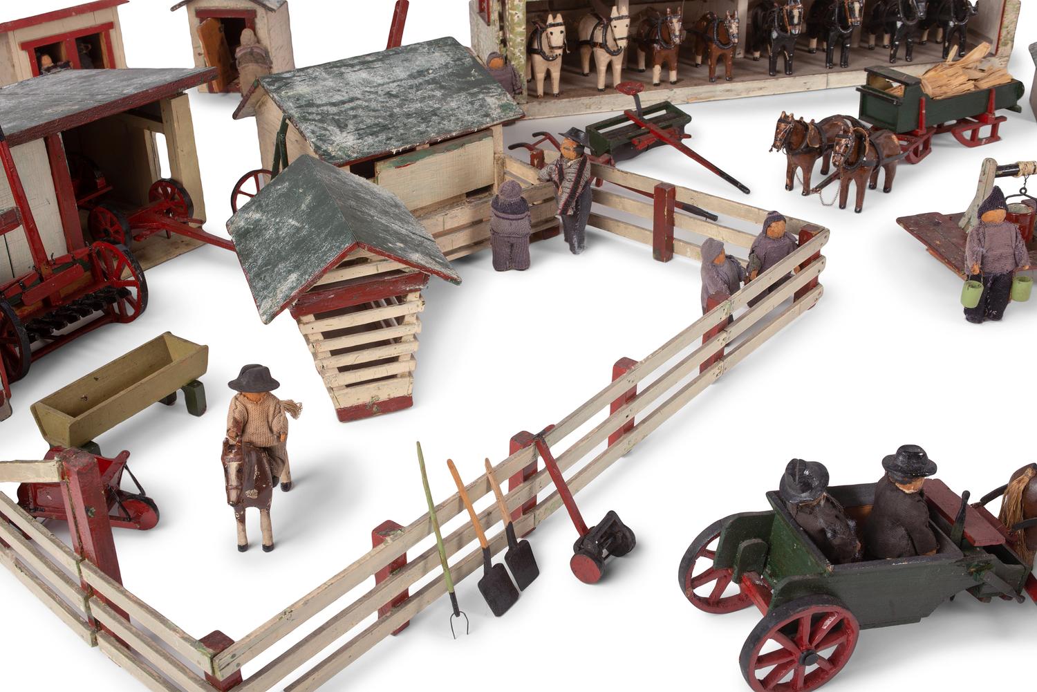 A German Farmhouse Toy Set