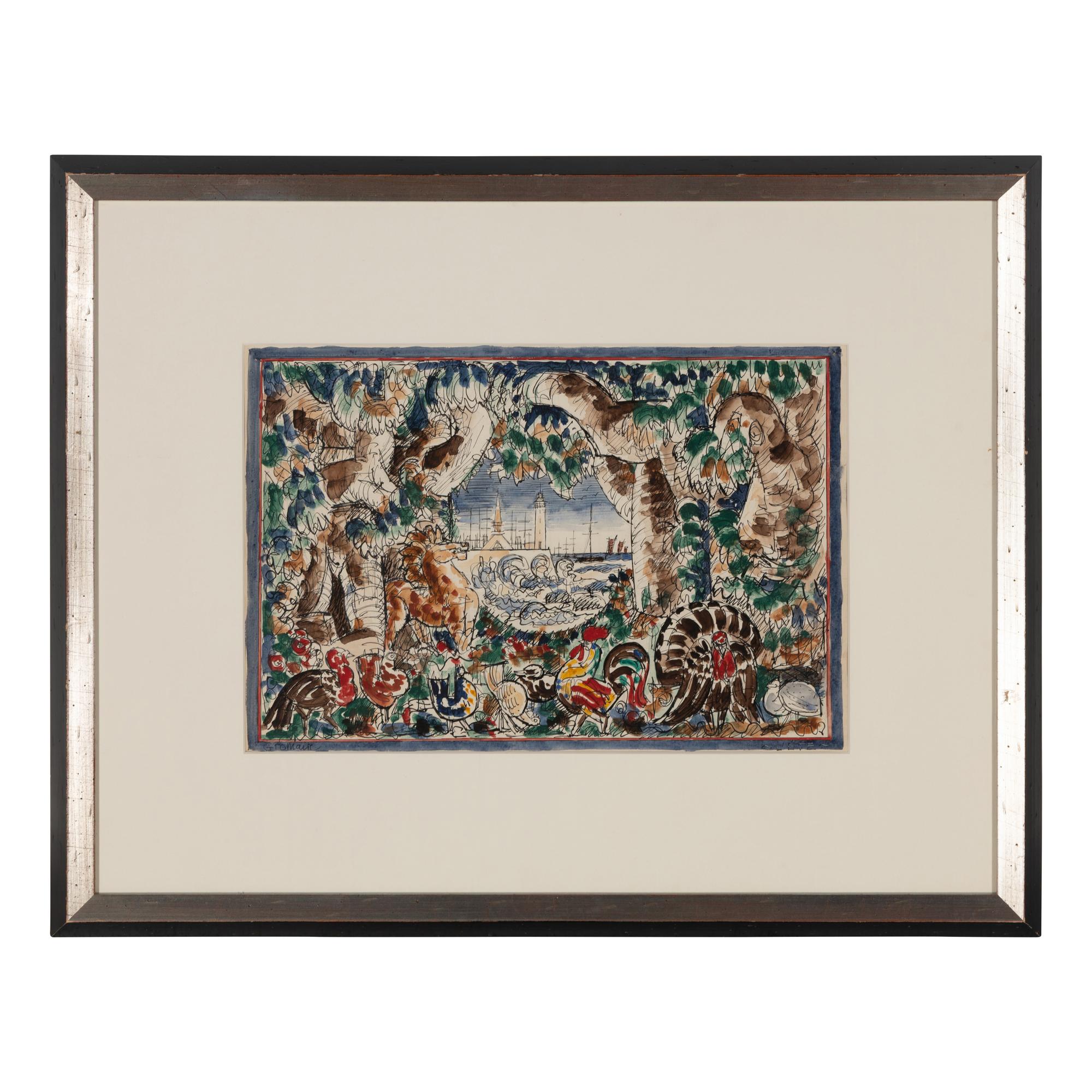Marcel Gromaire (French, 1892-1971) — Les Quatre Saisons ( Preparatory Studies for Tapestries; A Group of 4 Works), 1939-1941
