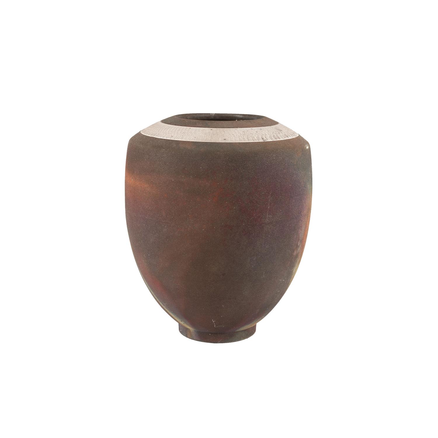 A Raku Pottery Vase