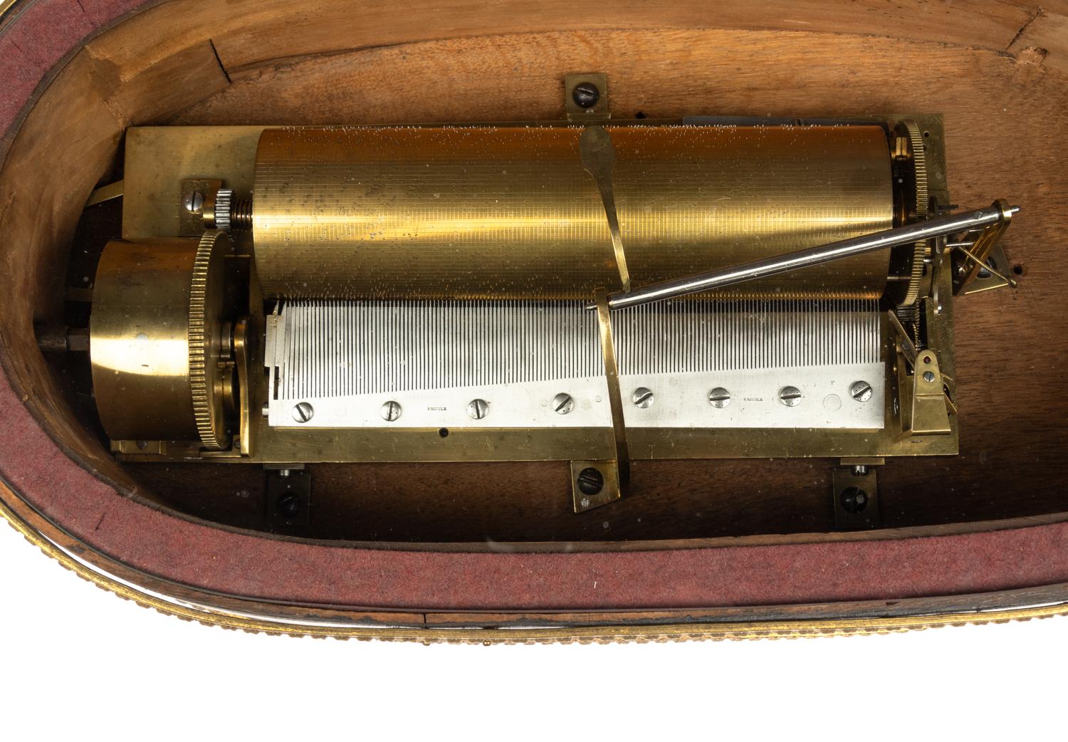 A Rare "Rigid Notation" Musical Clock Base