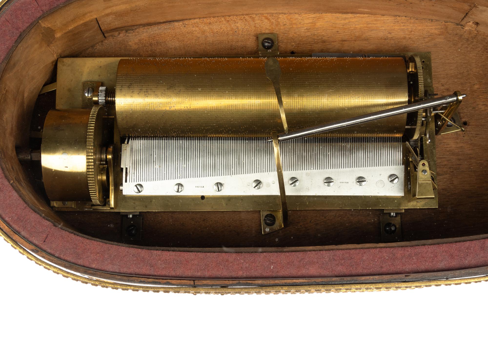 A Rare "Rigid Notation" Musical Clock Base