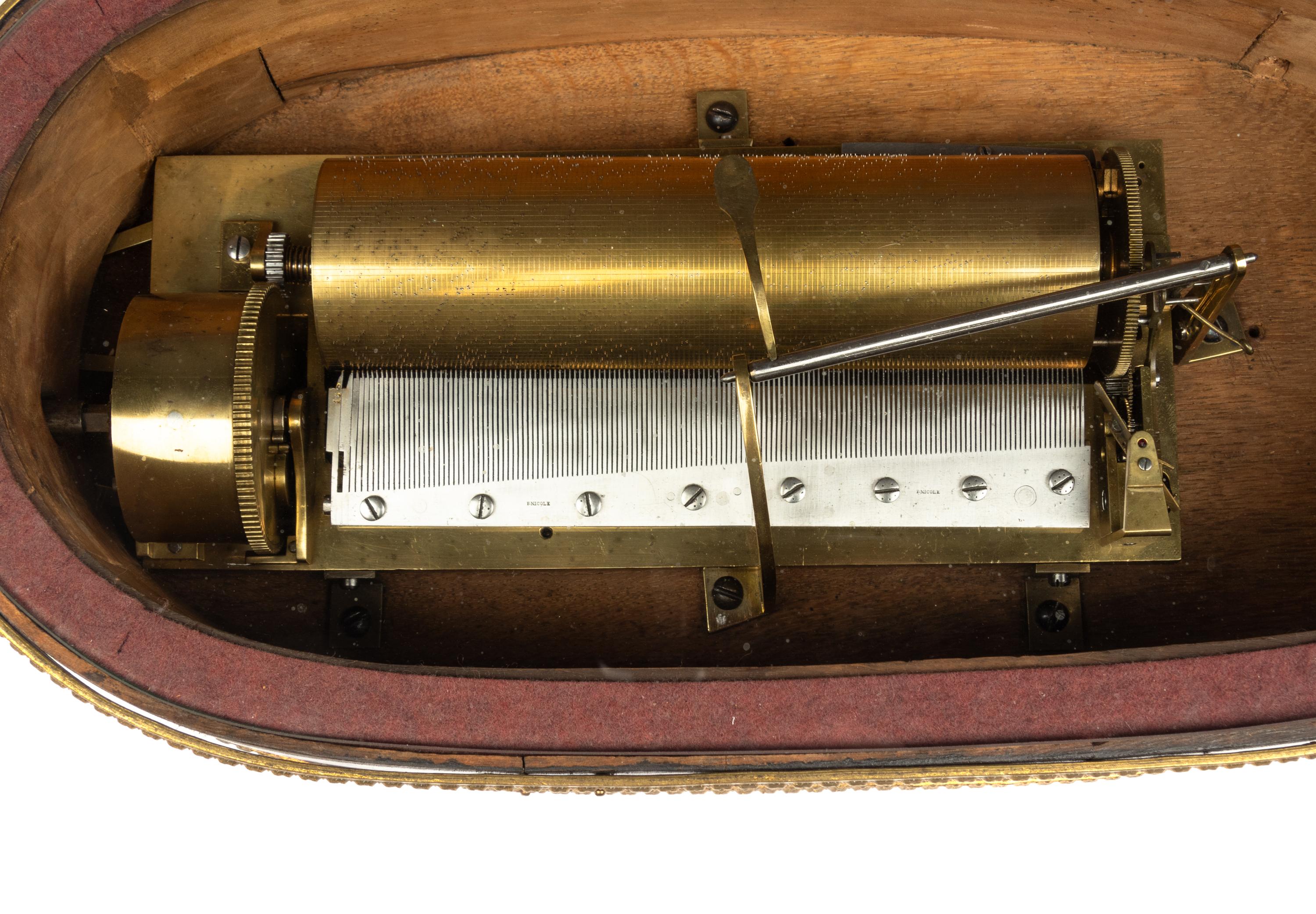 A Rare "Rigid Notation" Musical Clock Base