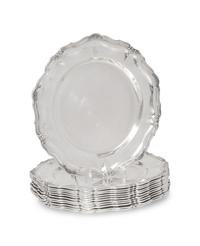 A Set of Twelve Peruvian Silver Dinner Plates