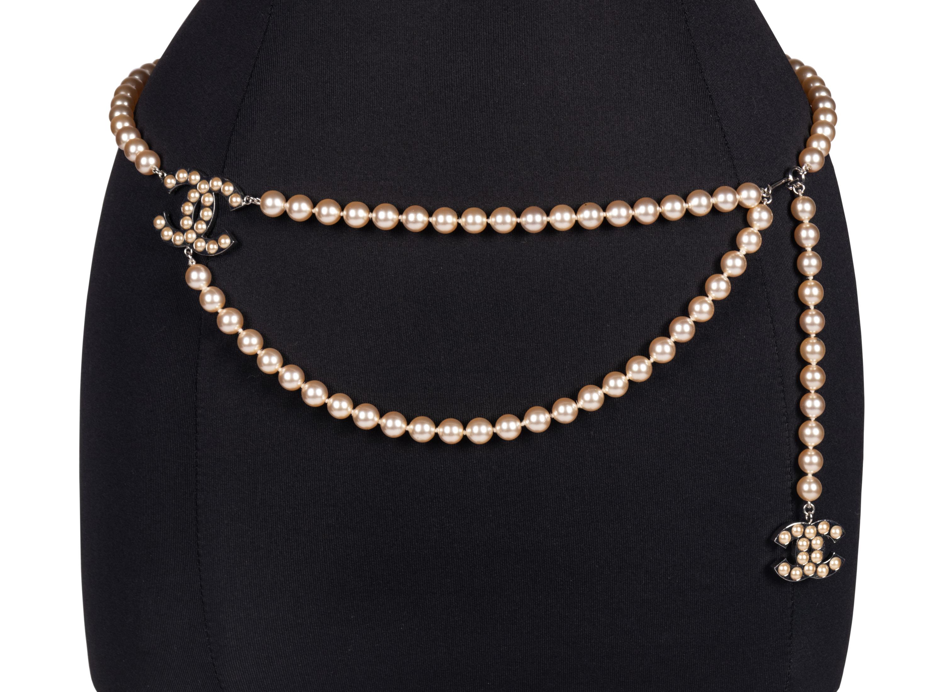 Chanel Double-Strand Faux Pearl Belt