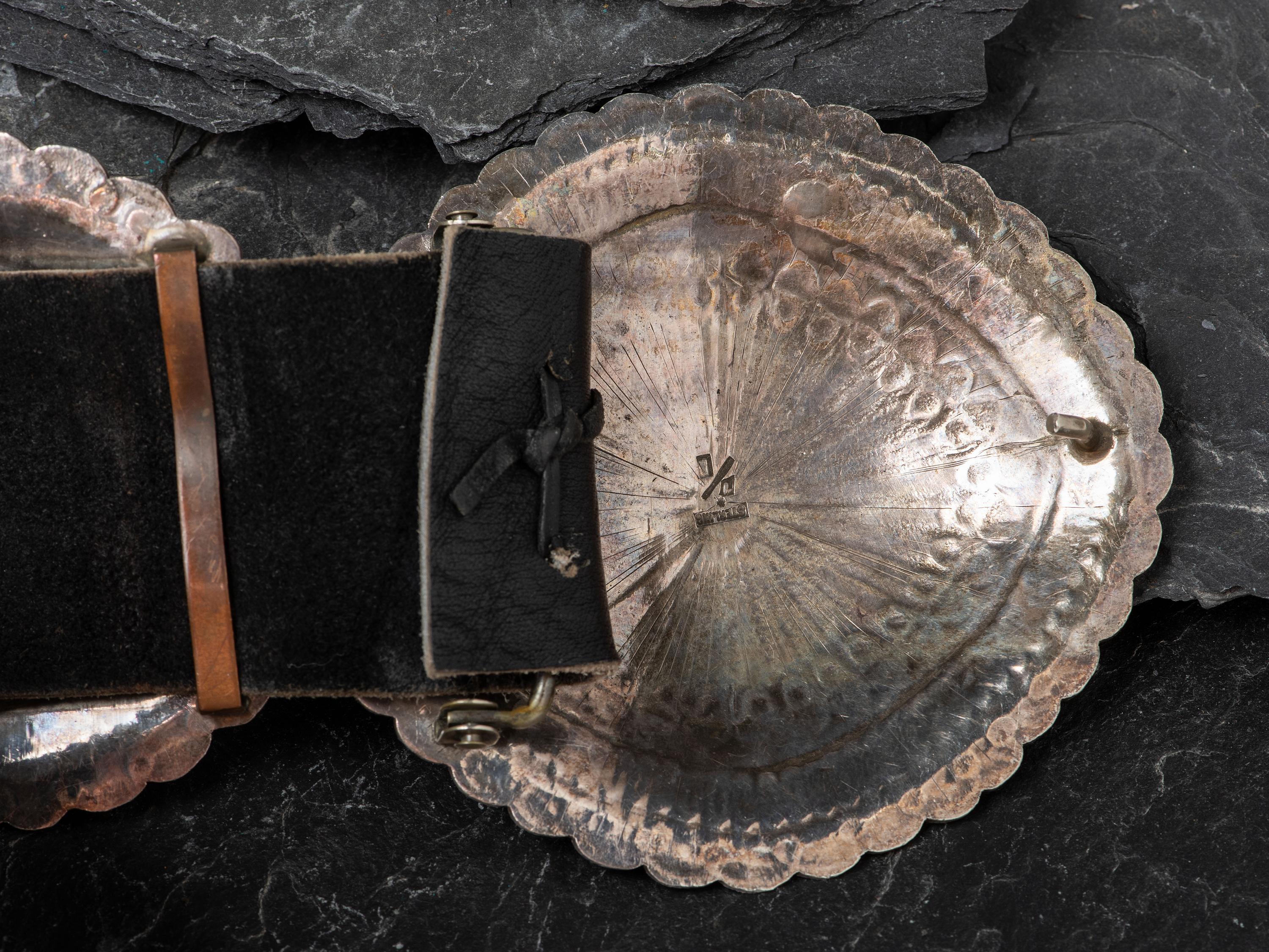 Navajo Sterling Silver Concha Belt