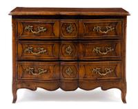 A Louis XV Provincial Style Walnut Commode Height 33 x width 43 x depth 18 inches. — EARLY 20TH CENTURY