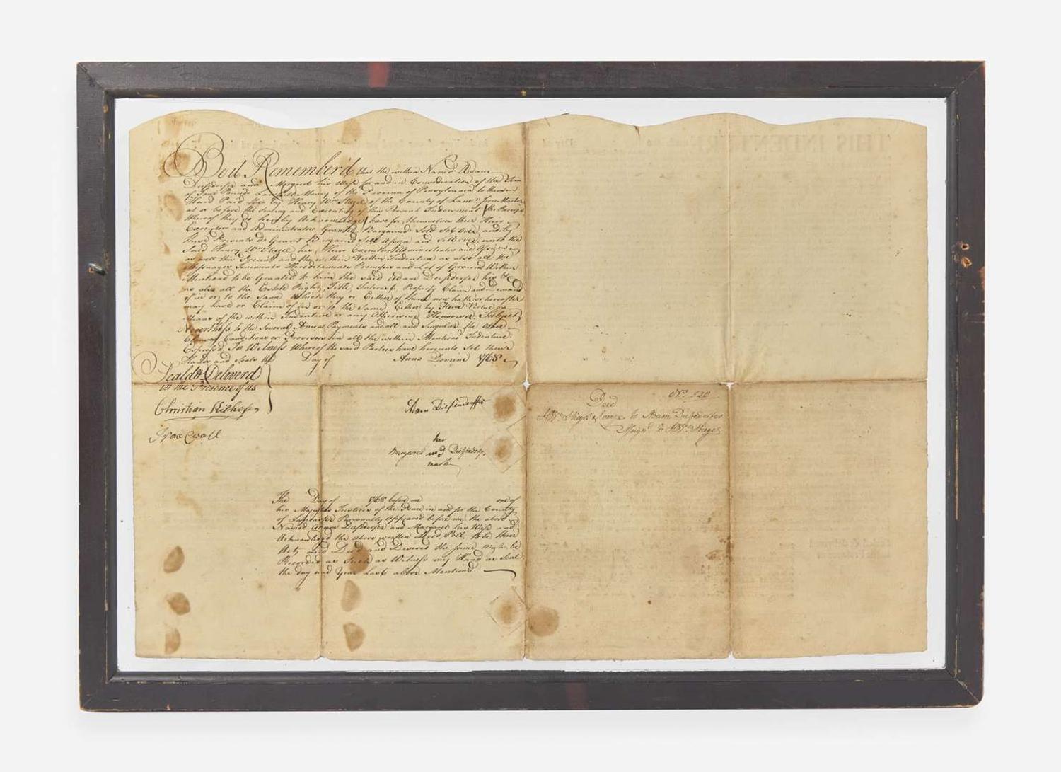 [Americana] Hopkinson, Francis, and Elizabeth Graeme: Partially-Printed Document, signed