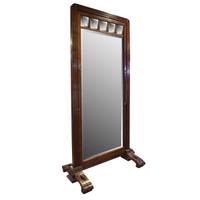 An Art Nouveau Mahogany Dressing Mirror 42" W x 25" D x 86" H — France, Circa 1910