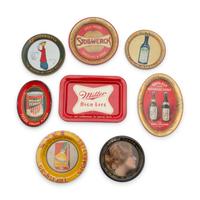 A Collection of Ten Tin Lithographed Advertising Tip Trays