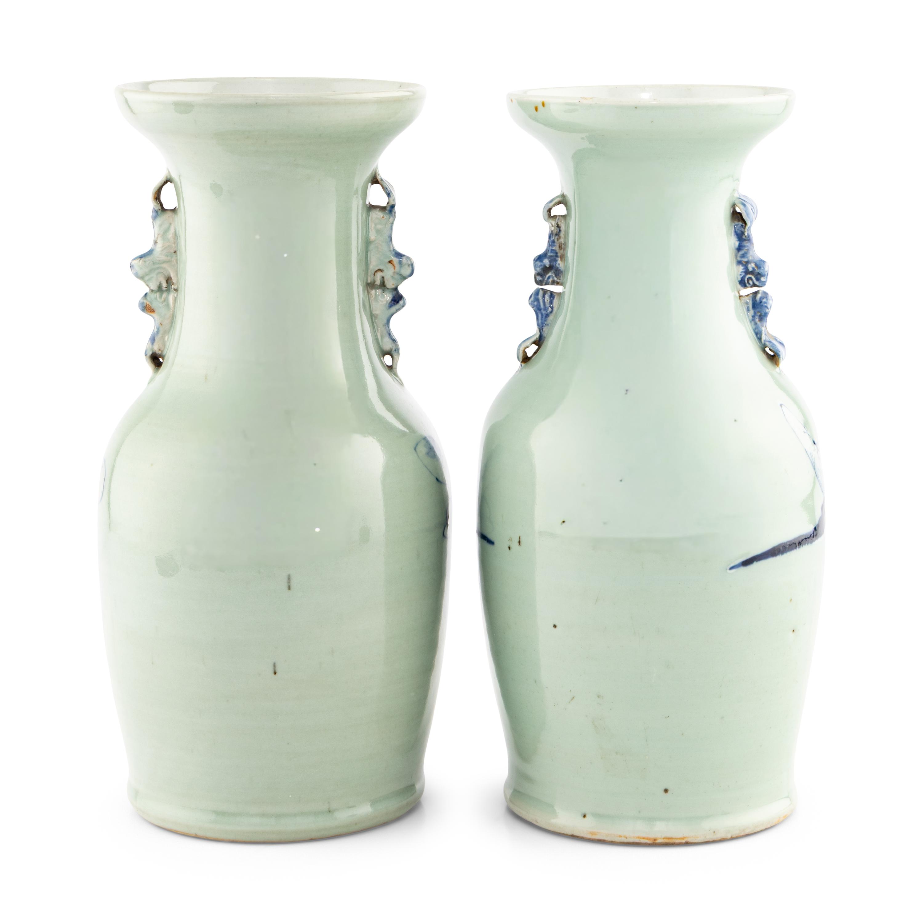 A Pair of Chinese Export Porcelain Vases