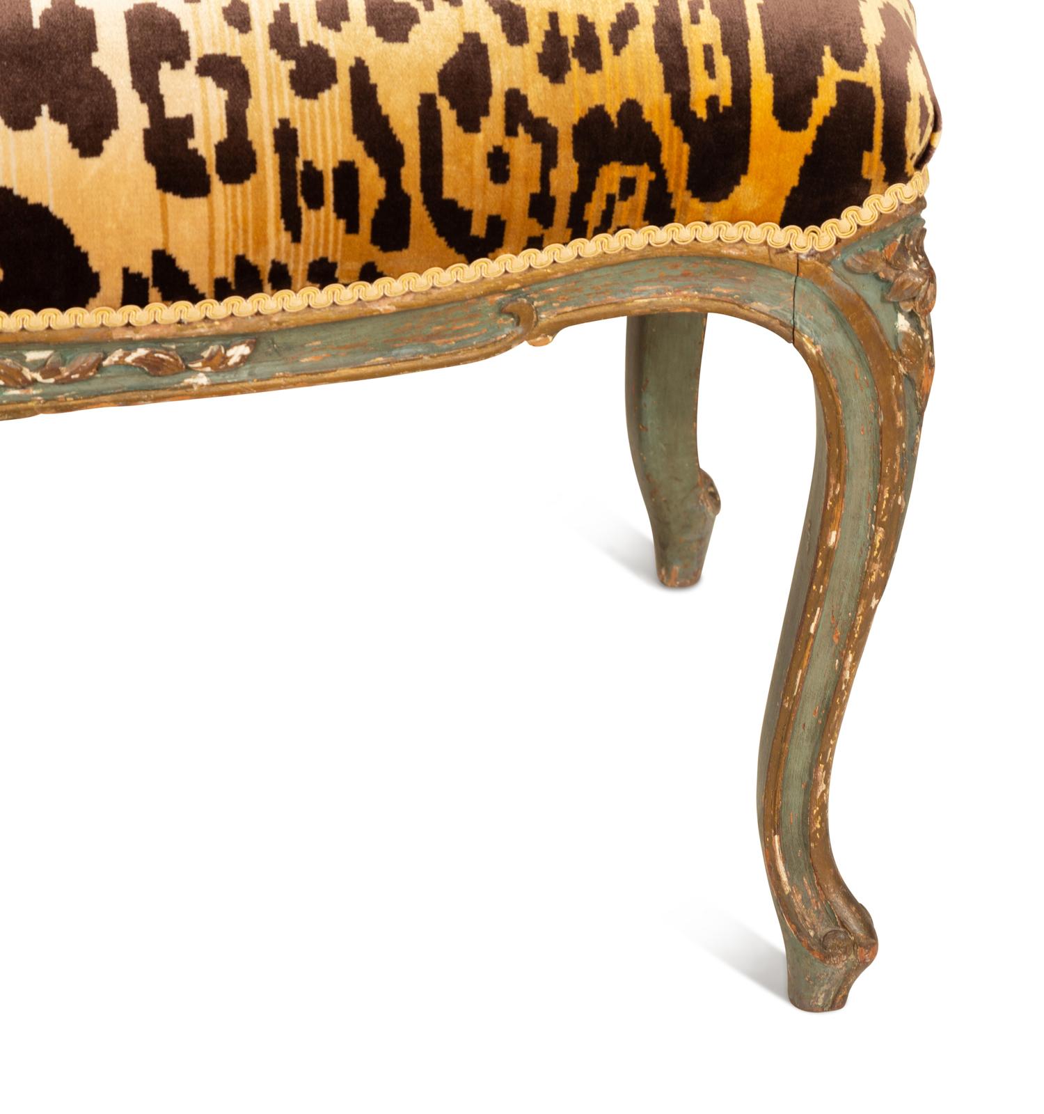 A Louis XV Painted Window Bench