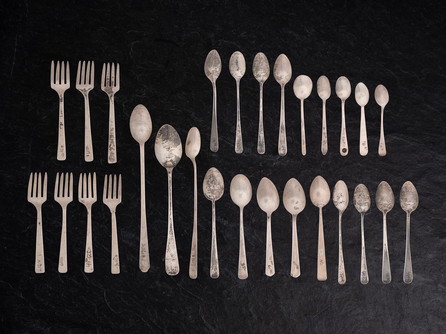 Navajo Stamped Silver Spoons and Forks