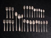 Navajo Stamped Silver Spoons and Forks