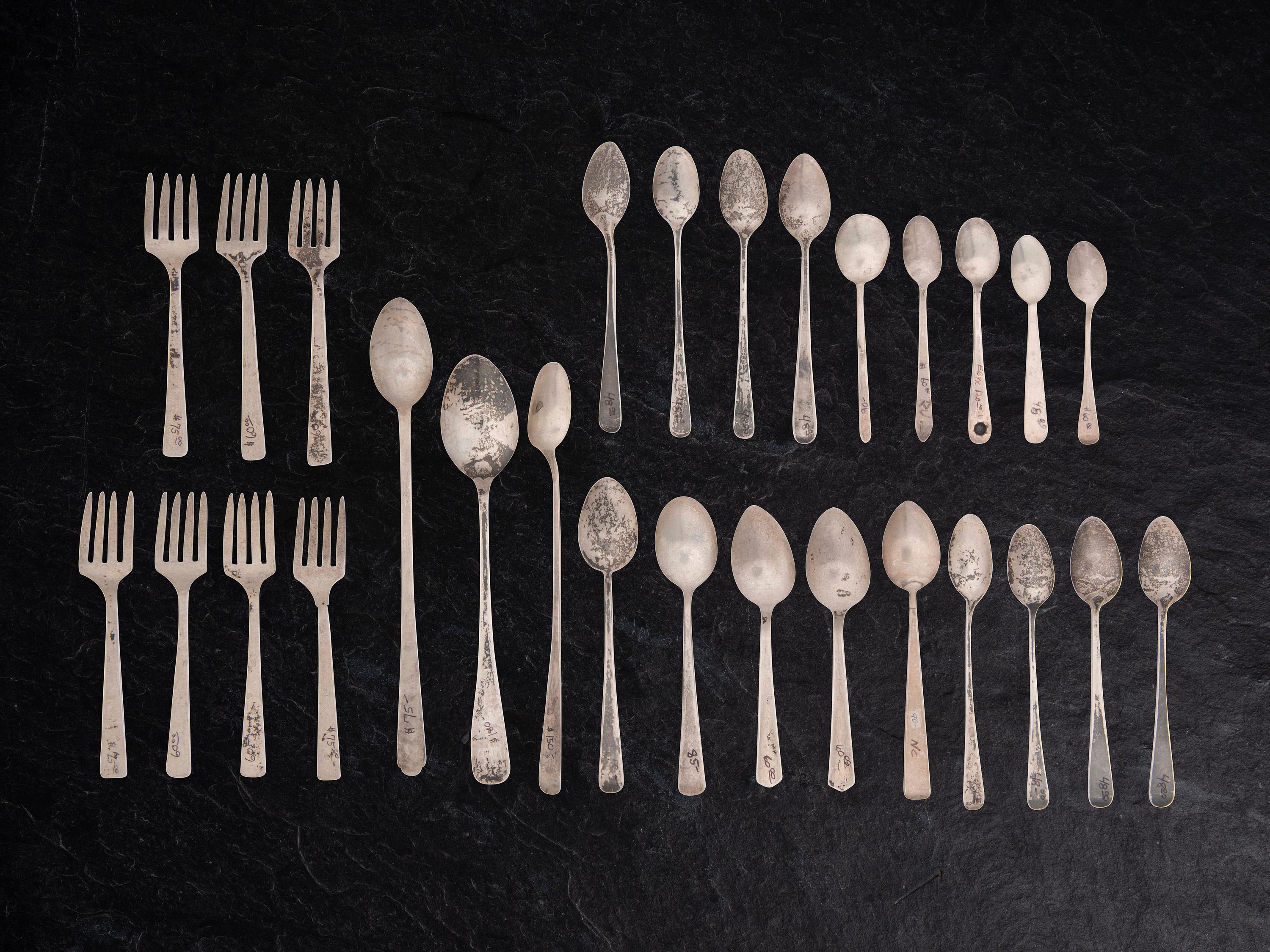 Navajo Stamped Silver Spoons and Forks