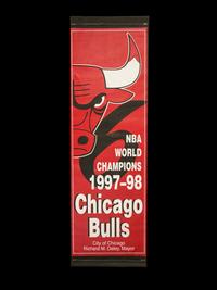 A 1998 Scottie Pippen Signed Chicago Bulls "Last Dance" Era NBA Champions Chicago Large Street Banner