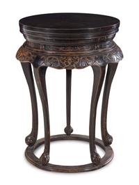 A Large Chinese Black Lacquered Five-Legged Wood Incense Stand, Xiangji