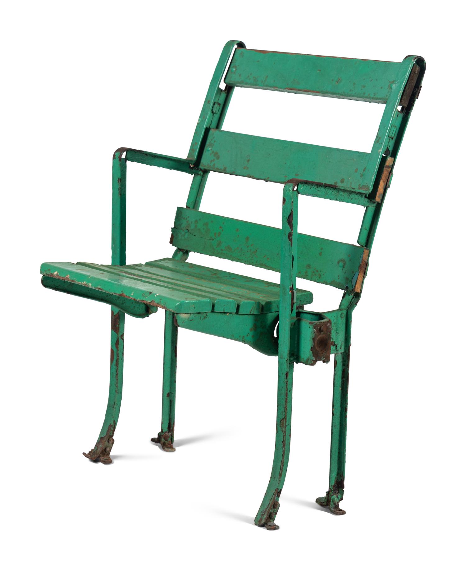A Vintage Chicago White Sox Comiskey Park Stadium Seat Chair