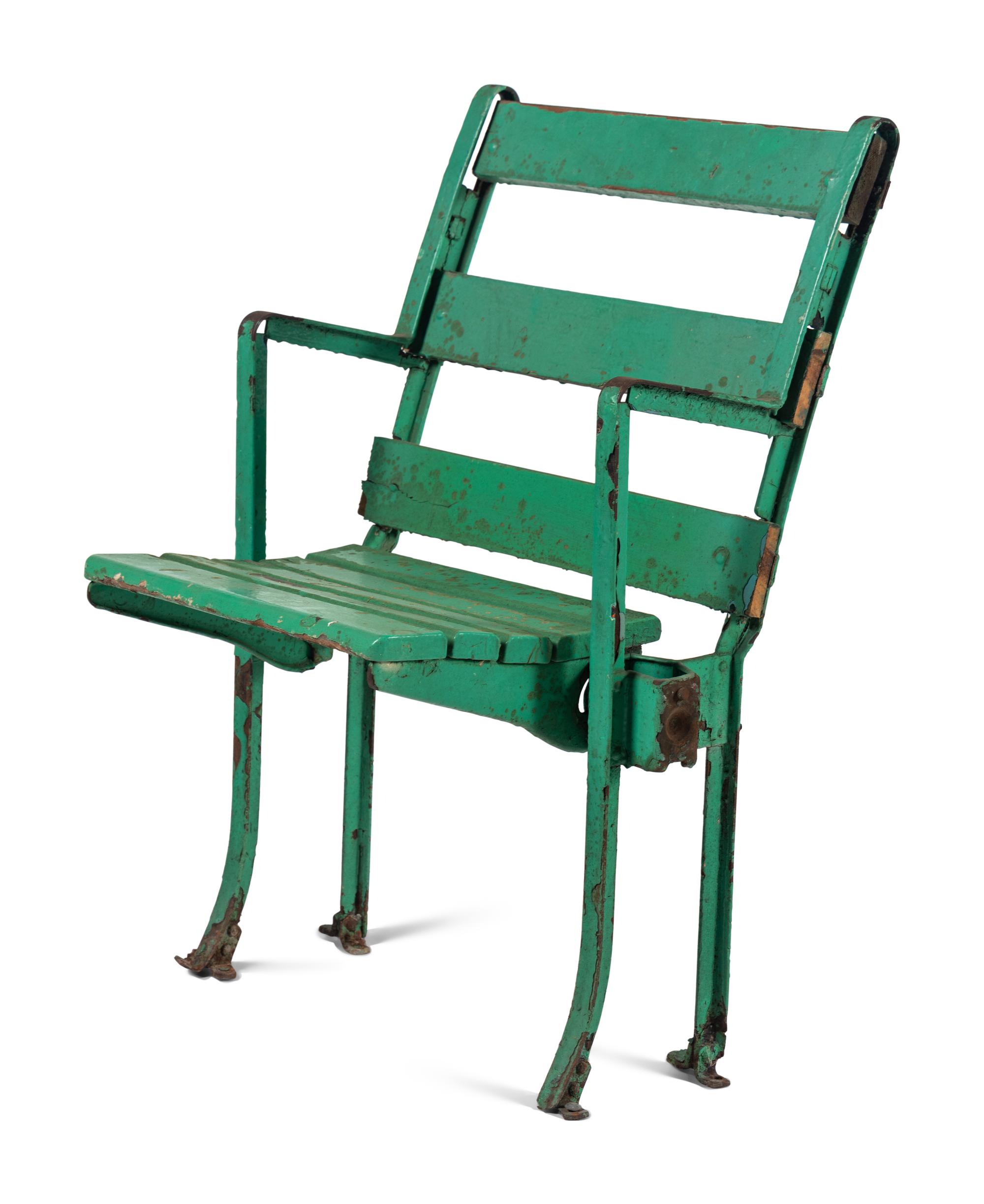 A Vintage Chicago White Sox Comiskey Park Stadium Seat Chair