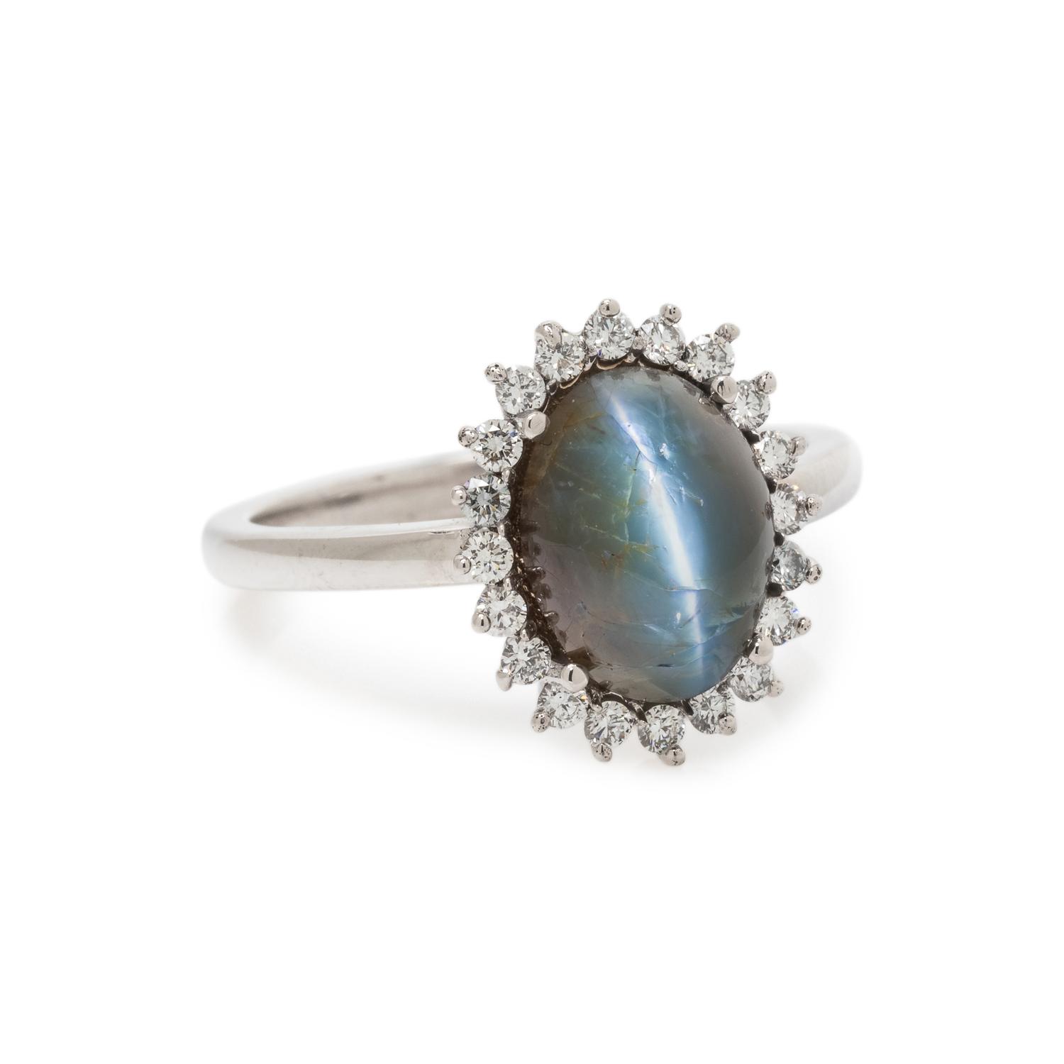 CAT'S EYE ALEXANDRITE AND DIAMOND RING