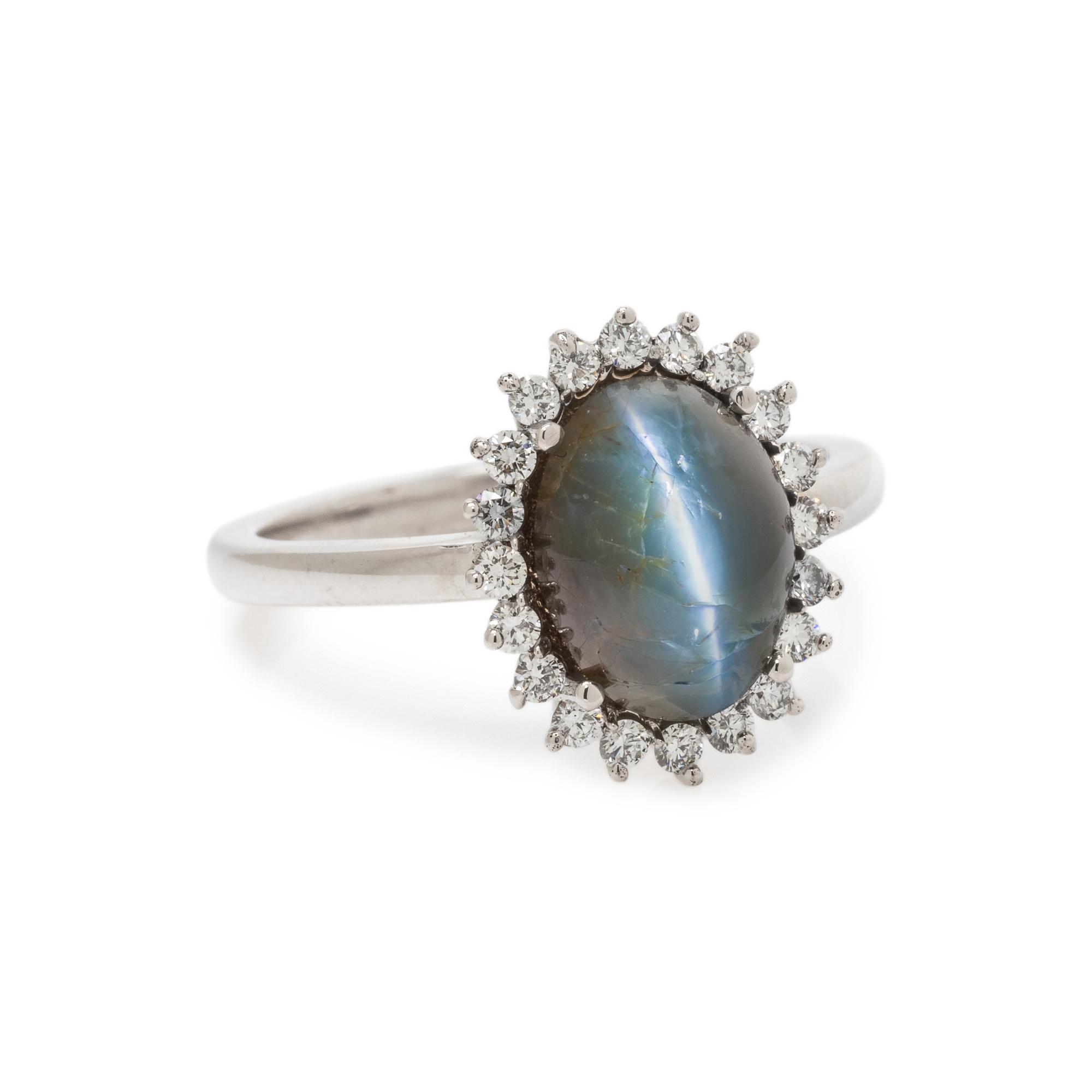 CAT'S EYE ALEXANDRITE AND DIAMOND RING