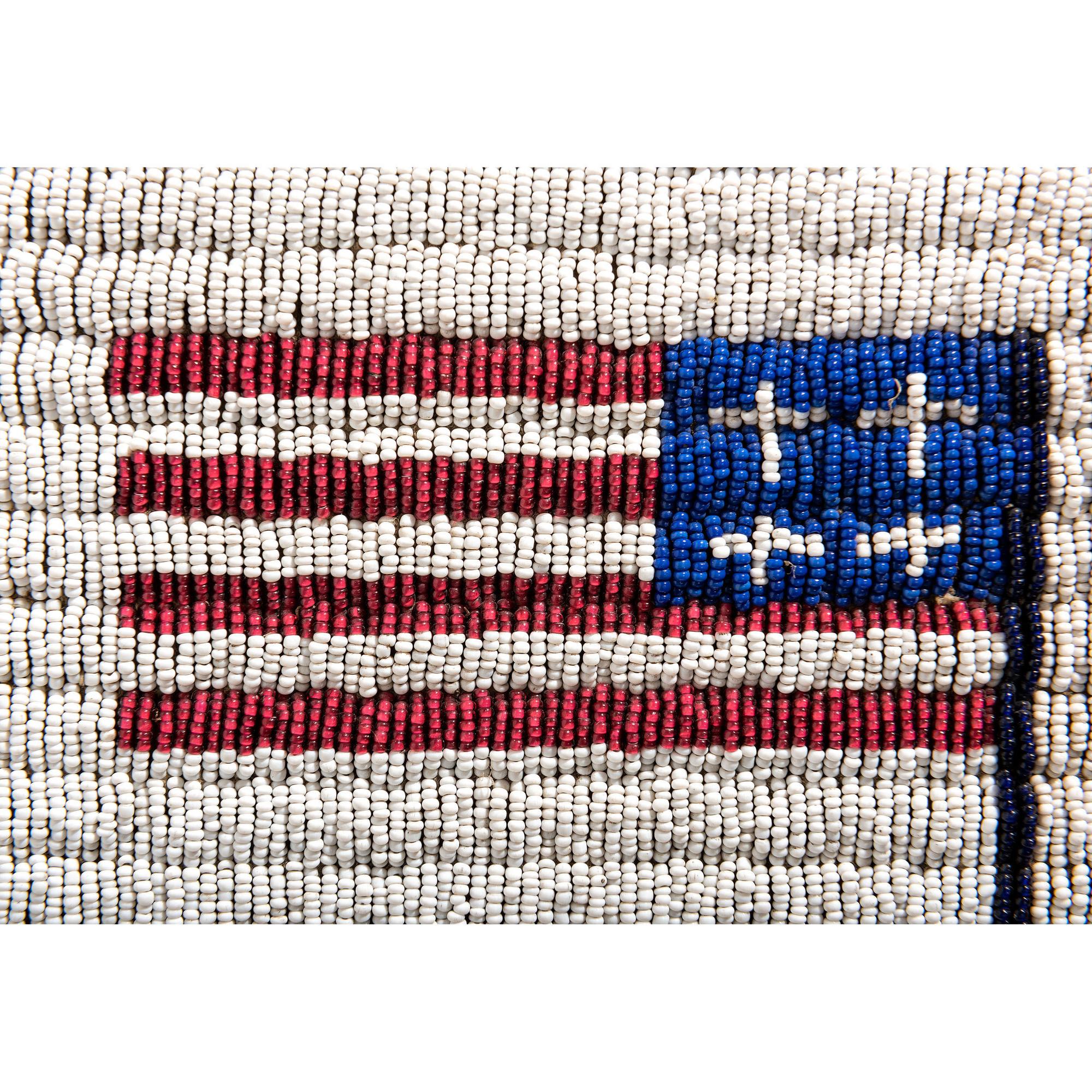 Sioux Child's Beaded Buffalo Hide Pictorial Vest