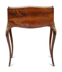 A Louis XV Style Gilt Bronze Mounted Marquetry Bureau en Pente