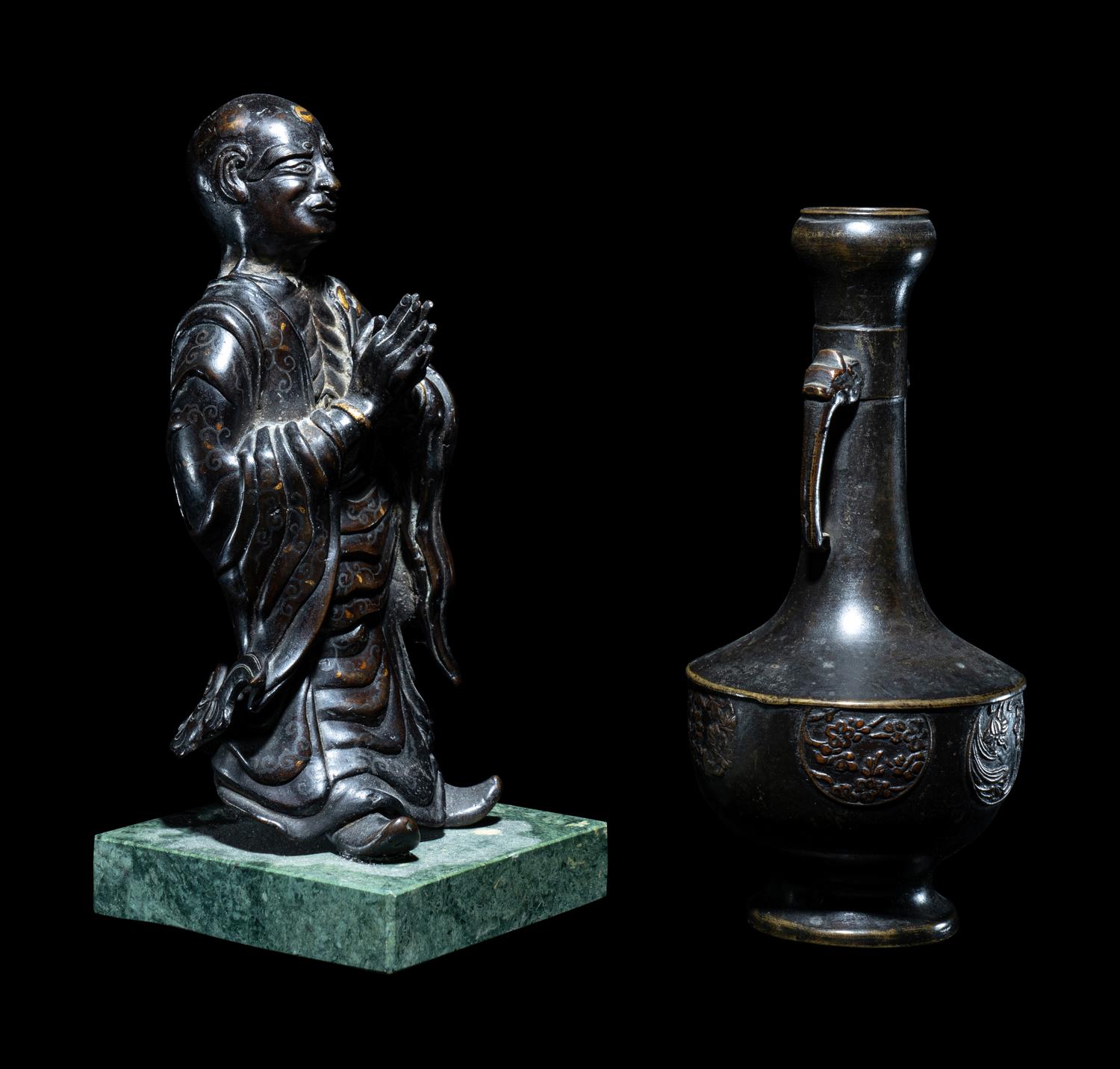 Two Japanese Bronze Articles