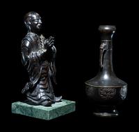 Two Japanese Bronze Articles