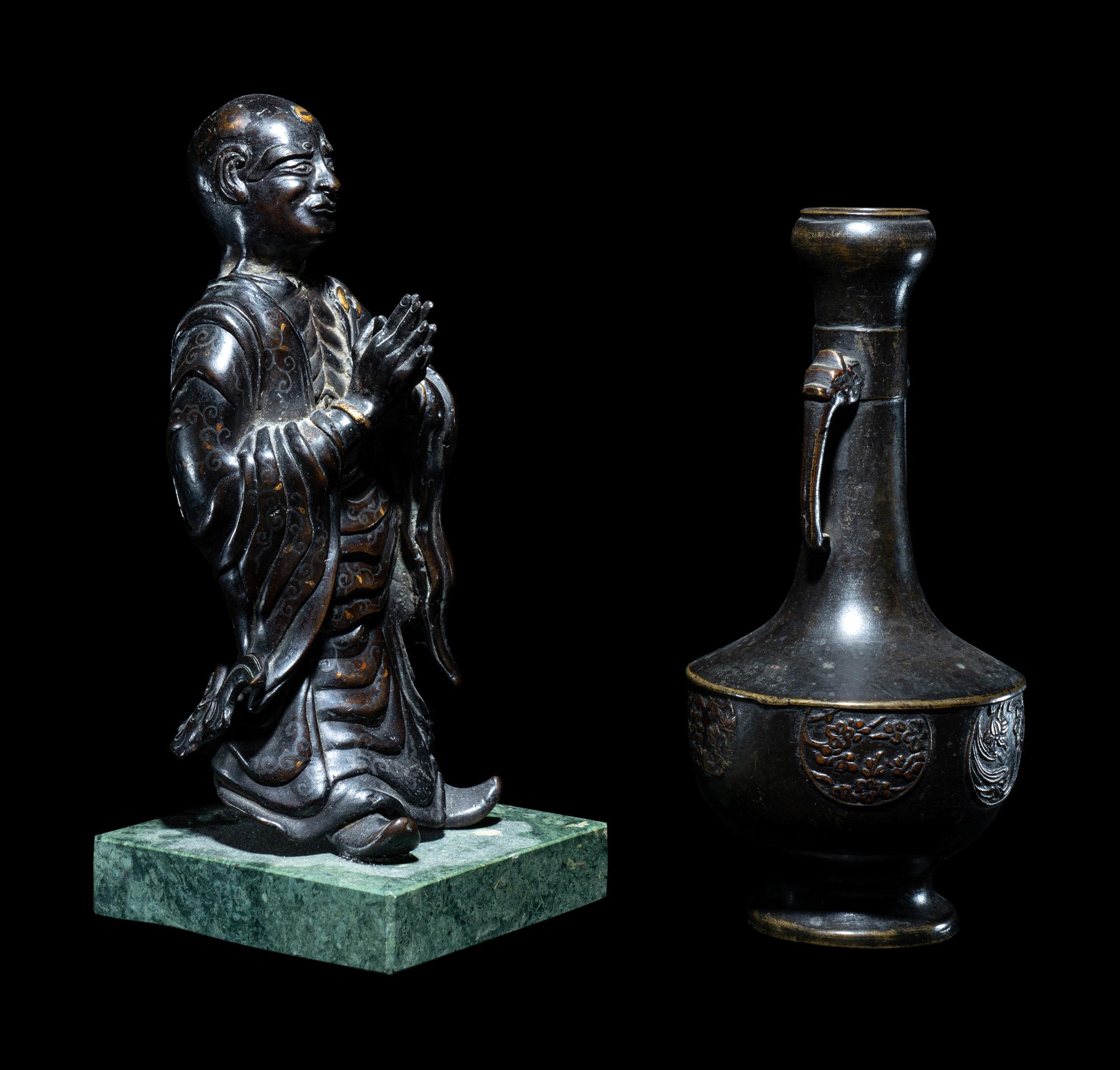 Two Japanese Bronze Articles