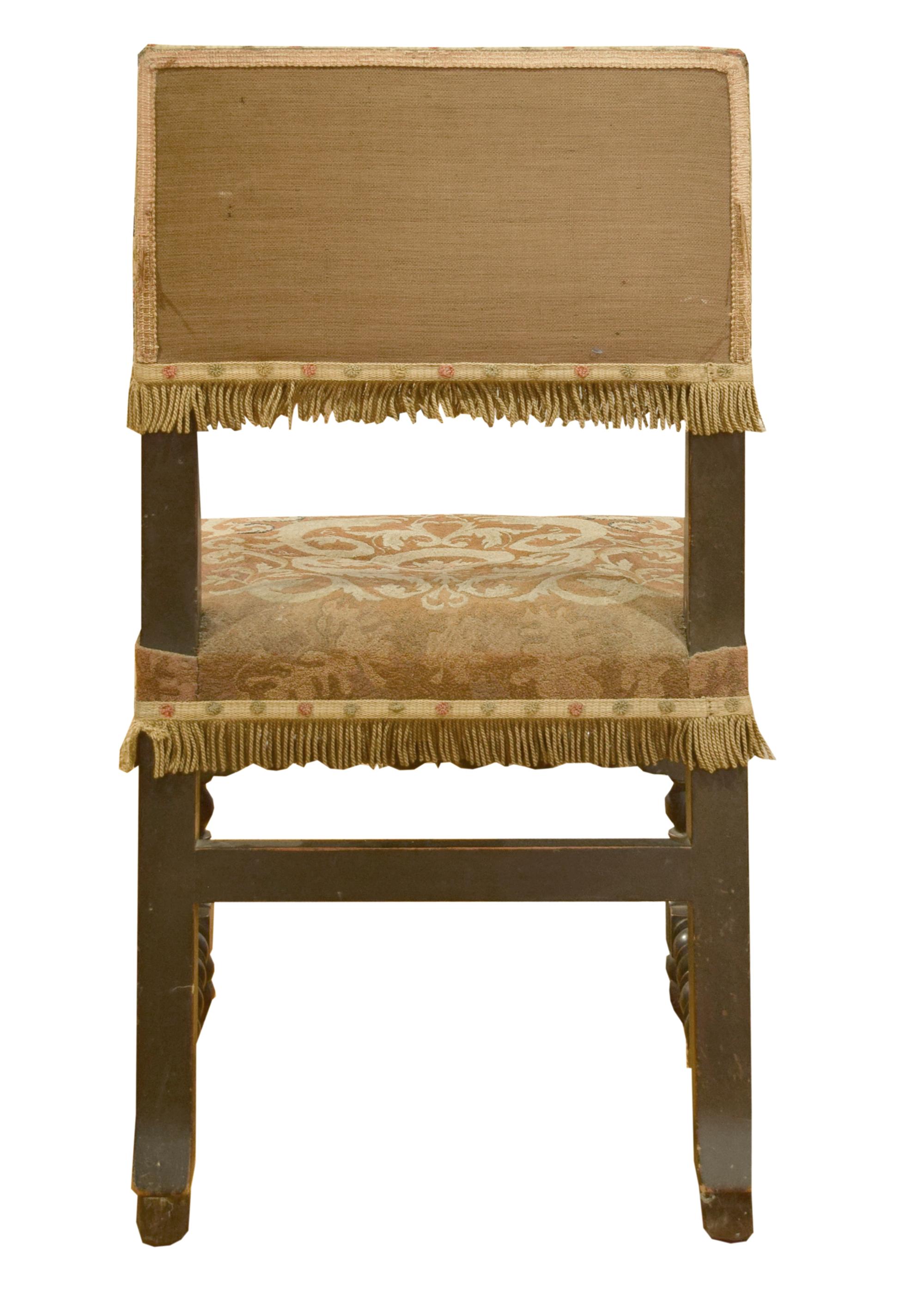 A Set of Twelve Tudor Style Dining Chairs 21" W x 18" D x 41" H — England, Circa 1920